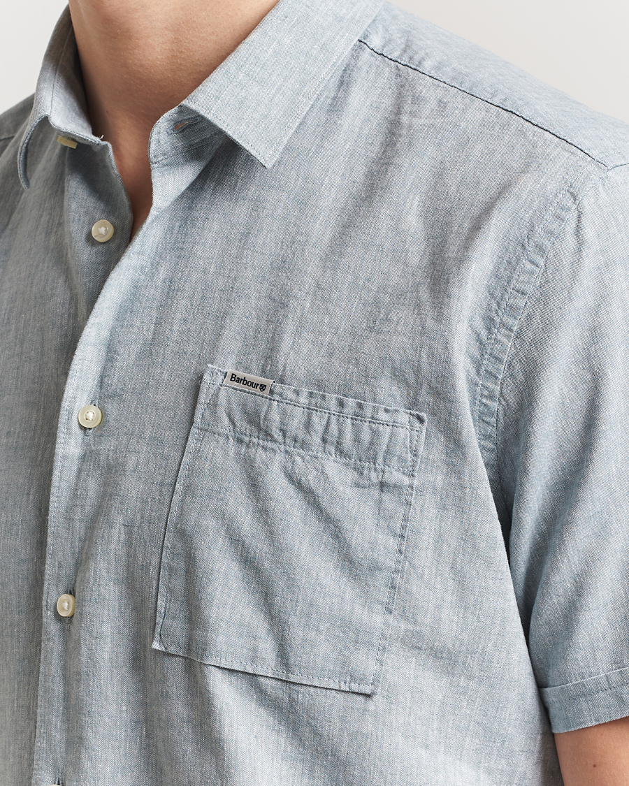 Mies | Kauluspaidat | Barbour Lifestyle | Nelson Short Sleeve Linen/Cotton Shirt Lead