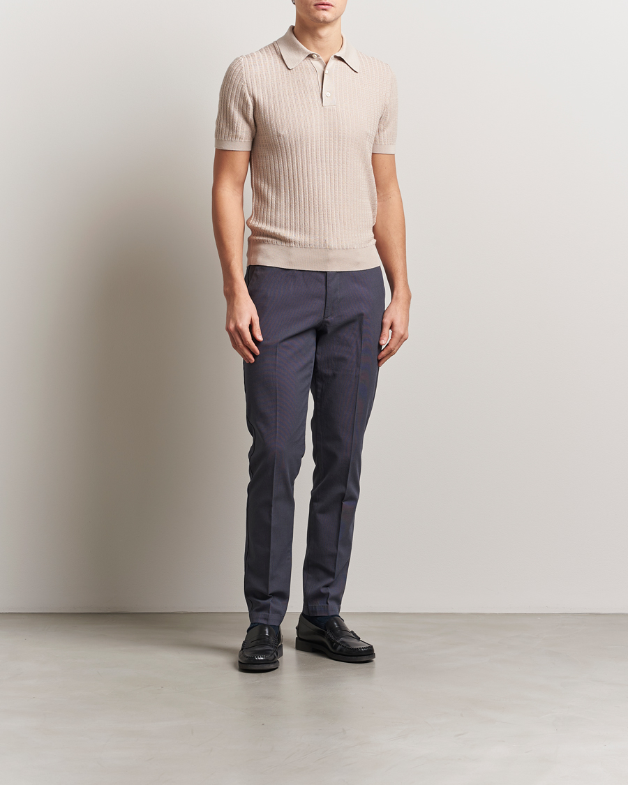 Mies | Housut | BOSS BLACK | Kaito Structured Cotton Pants Dark Blue