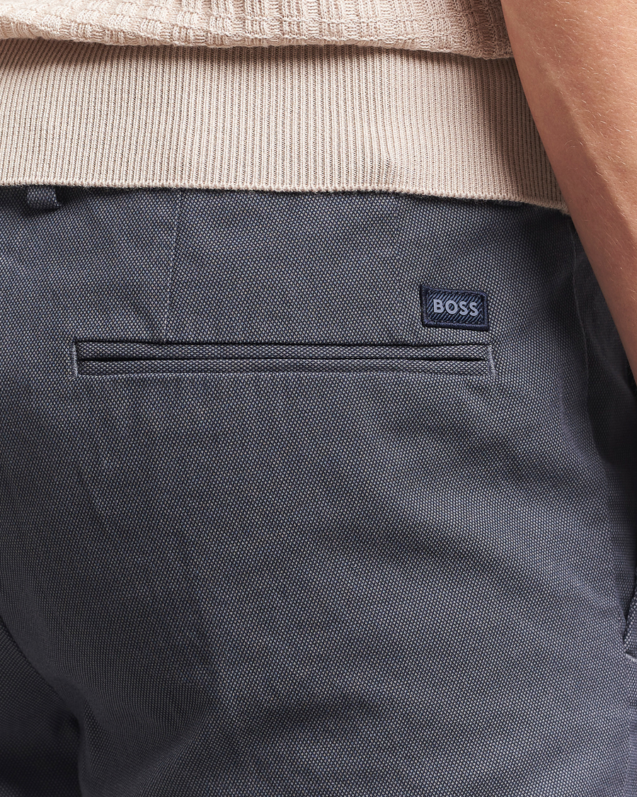 Mies | Housut | BOSS BLACK | Kaito Structured Cotton Pants Dark Blue