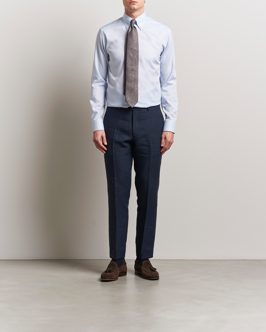 Mies | Kauluspaidat | Eton | Slim Fit Wrinkle Free Oxford Shirt Light Blue