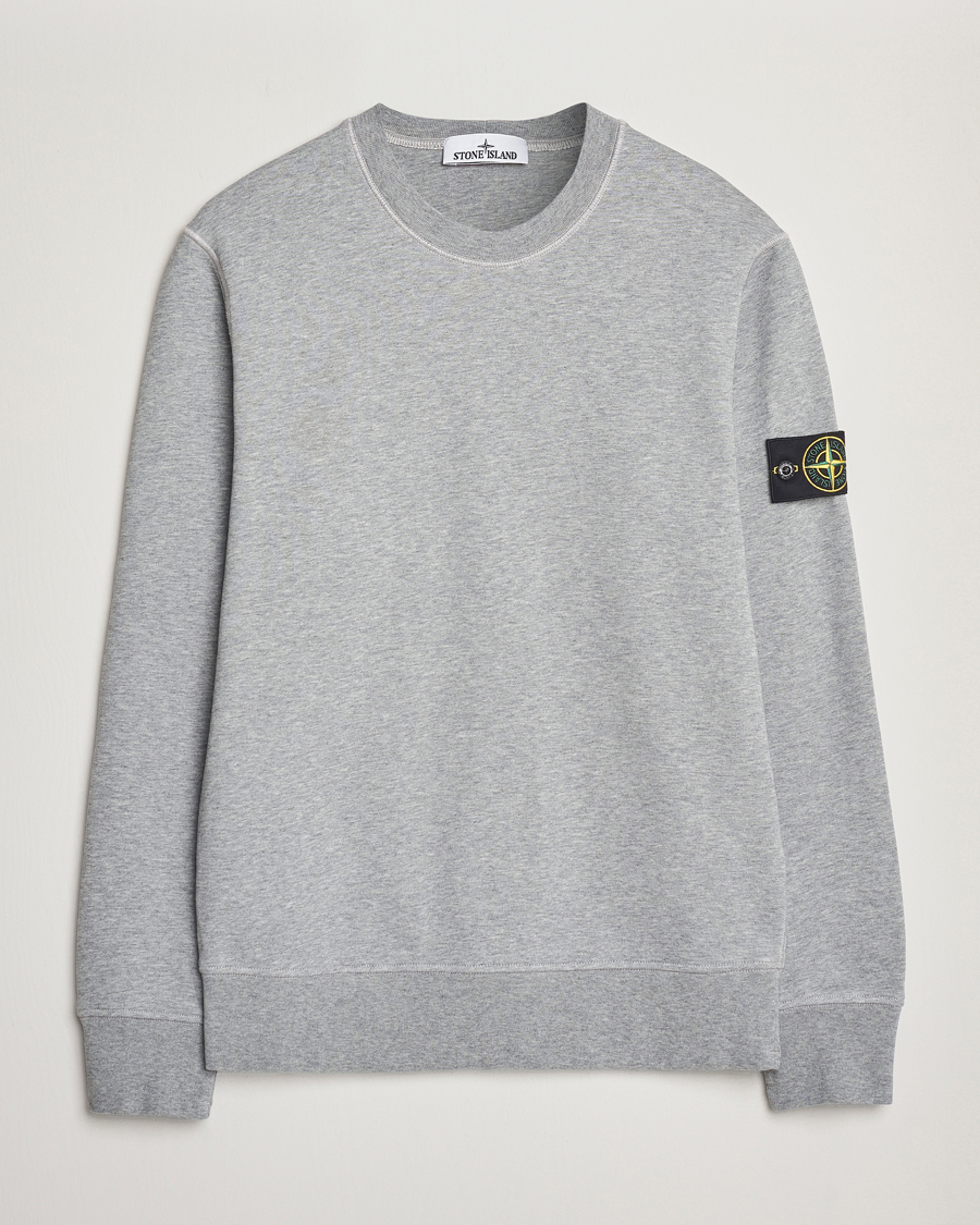 Mies | Puserot | Stone Island | Garment Dyed Fleece Sweatshirt Melange Grey