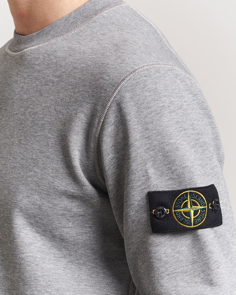 Mies | Puserot | Stone Island | Garment Dyed Fleece Sweatshirt Melange Grey