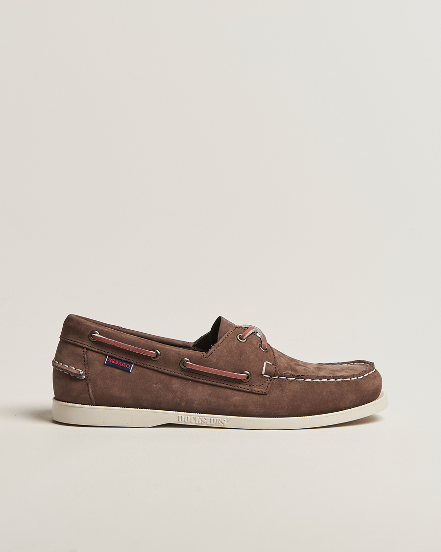 Mies | Purjehduskengät | Sebago | Docksides Portland Nubuck Boat Shoe Dark Brown