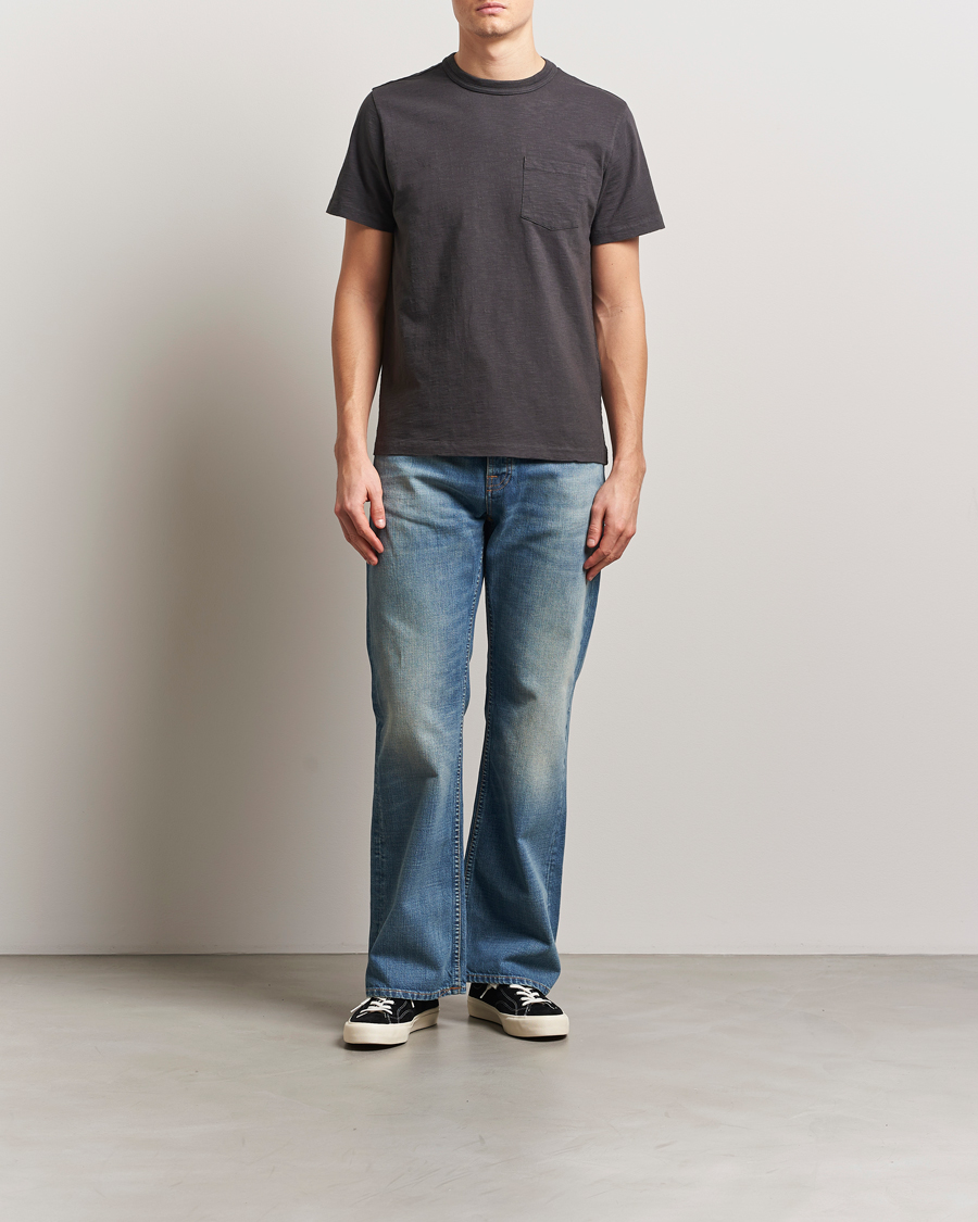 Mies | T-paidat | Nudie Jeans | Roy Heavy Slub T-Shirt Antracite