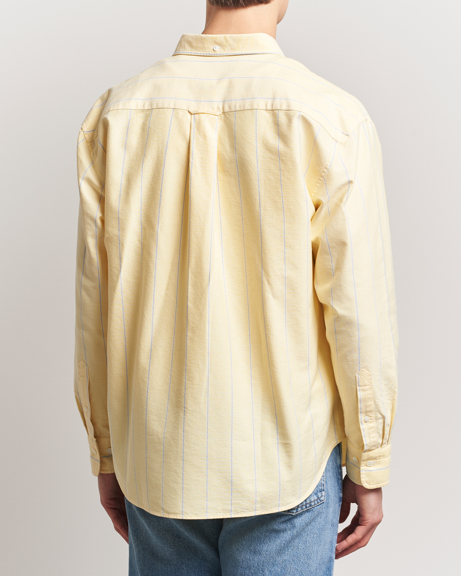 Mies | Kauluspaidat | GANT | Regular Fit Heritage Oxford Striped Shirt Banana Yellow