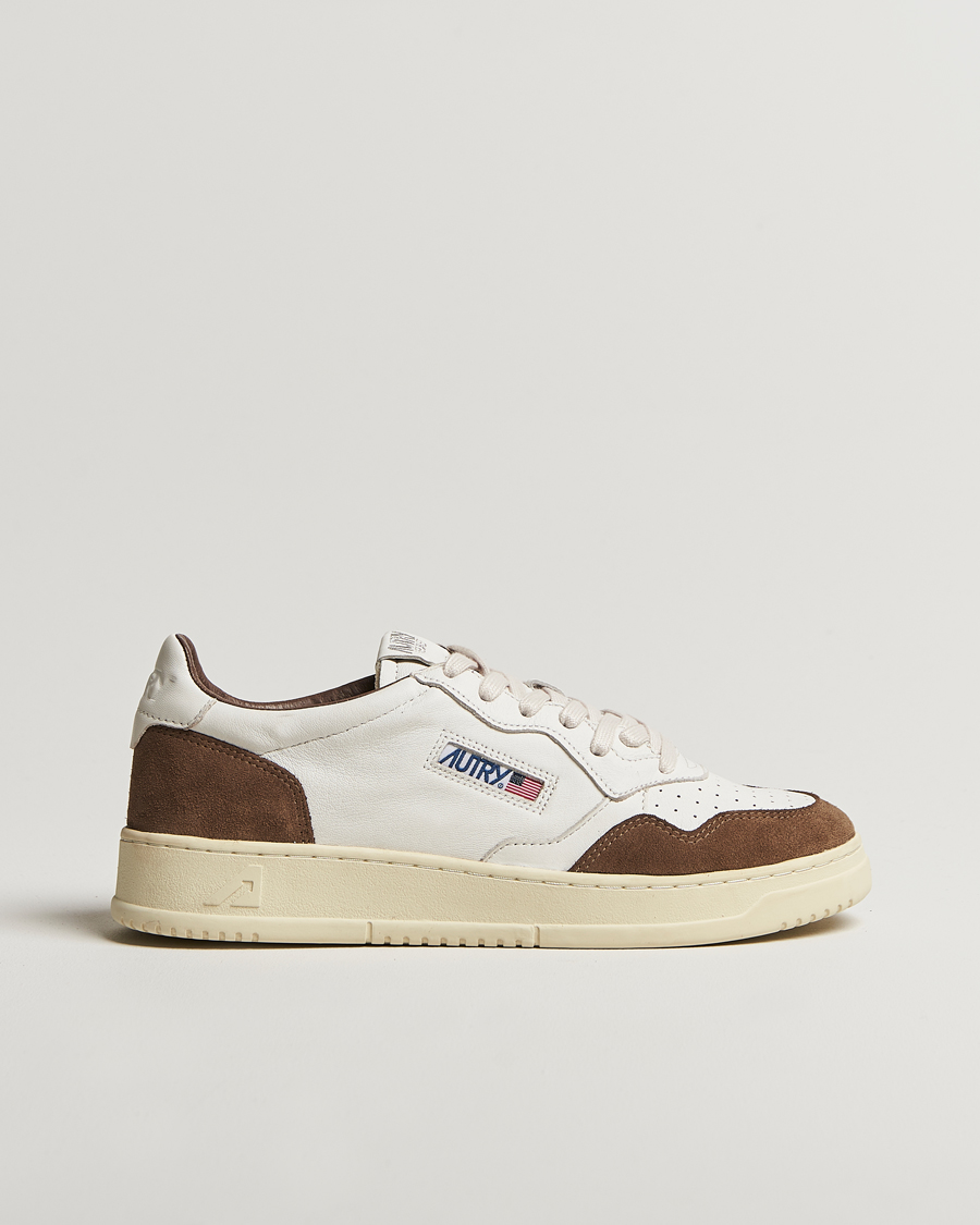 Mies | Autry Medalist Low Super Soft Goat Leather Sneaker White/Brown | Autry | Medalist Low Super Soft Goat Leather Sneaker White/Brown