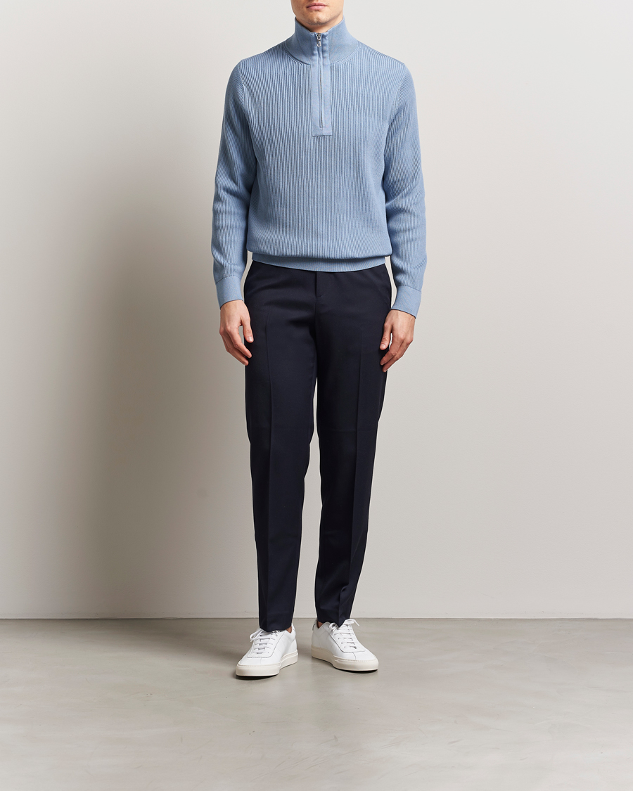 Mies | Puserot | J.Lindeberg | Alex Knitted Half-Zip Rainwashed