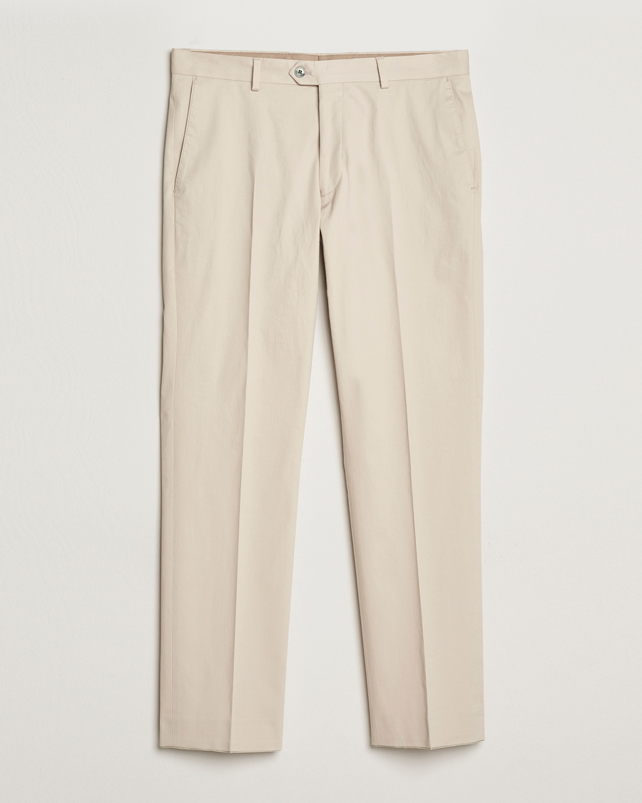Mies | Housut | Oscar Jacobson | Dandy Cotton Trousers Beige