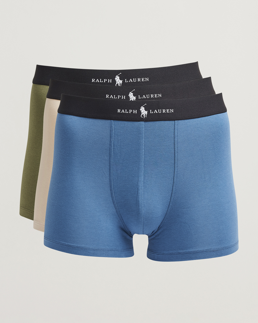 Mies | Alusvaatteet | Polo Ralph Lauren | 3-Pack Trunk Blue/Green/Grey
