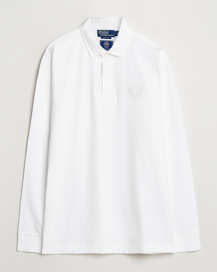 Mies | Puserot | Polo Ralph Lauren | Wimbledon Long Sleeve Polo Ceramic White