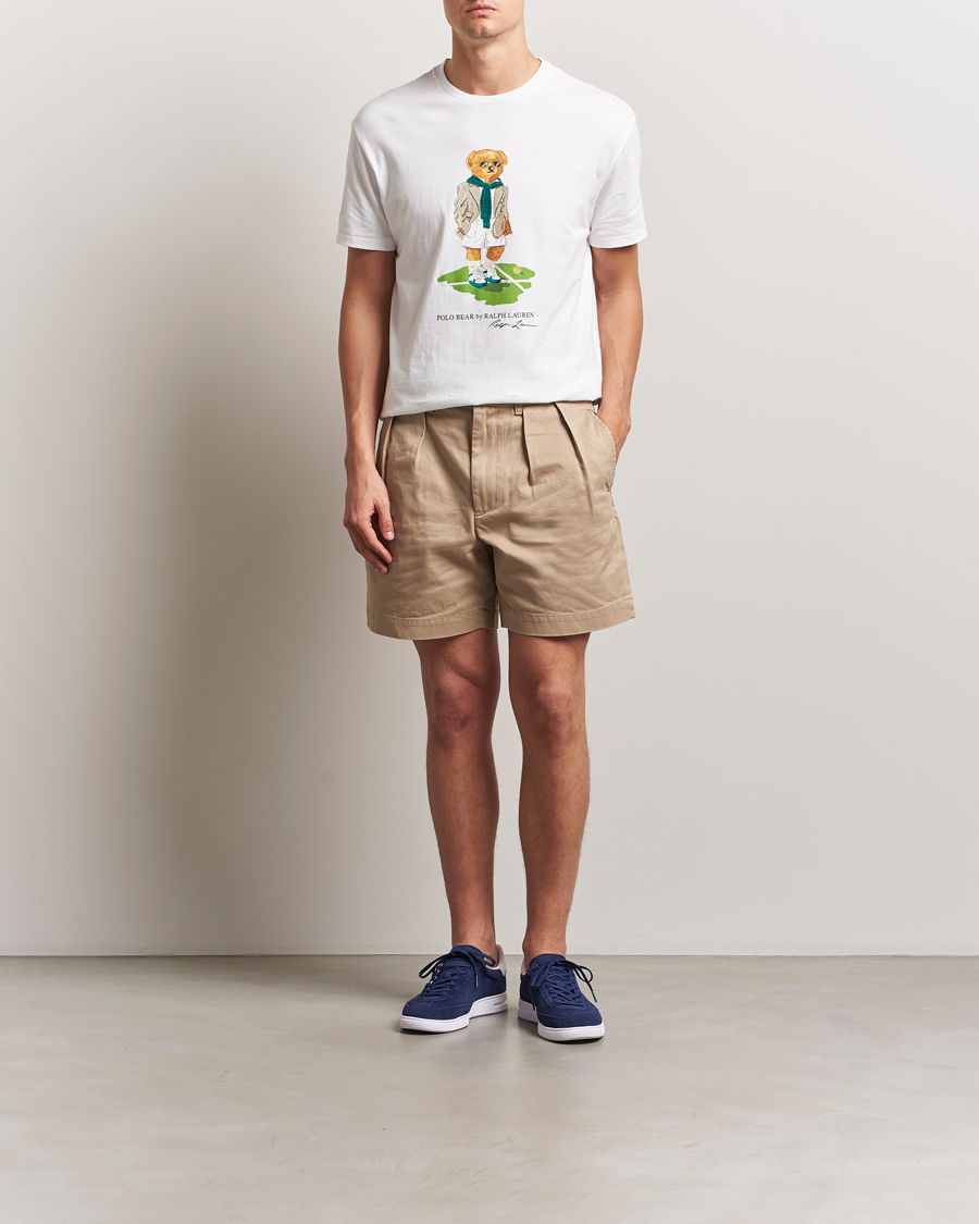 Mies | T-paidat | Polo Ralph Lauren | Wimbledon Bear T-Shirt Ceramic White
