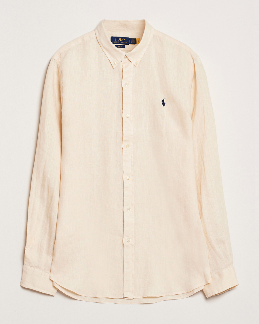 Mies | Kauluspaidat | Polo Ralph Lauren | Slim Fit Linen Shirt Full Cream