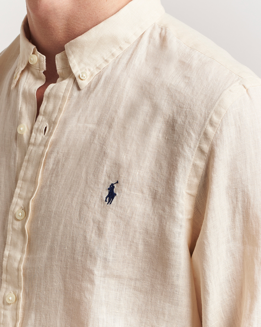 Mies | Kauluspaidat | Polo Ralph Lauren | Slim Fit Linen Shirt Full Cream