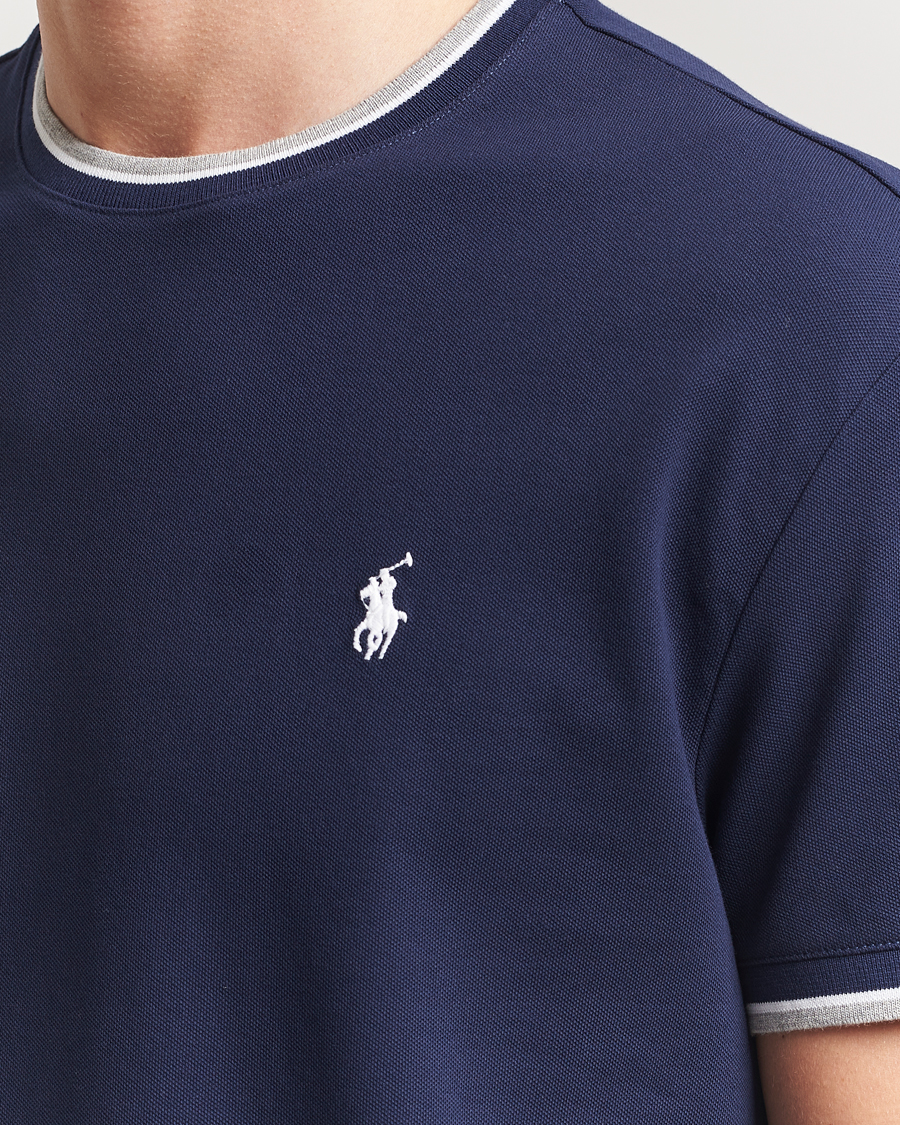 Mies | T-paidat | Polo Ralph Lauren | Mesh Polo T-Shirt Newport Navy