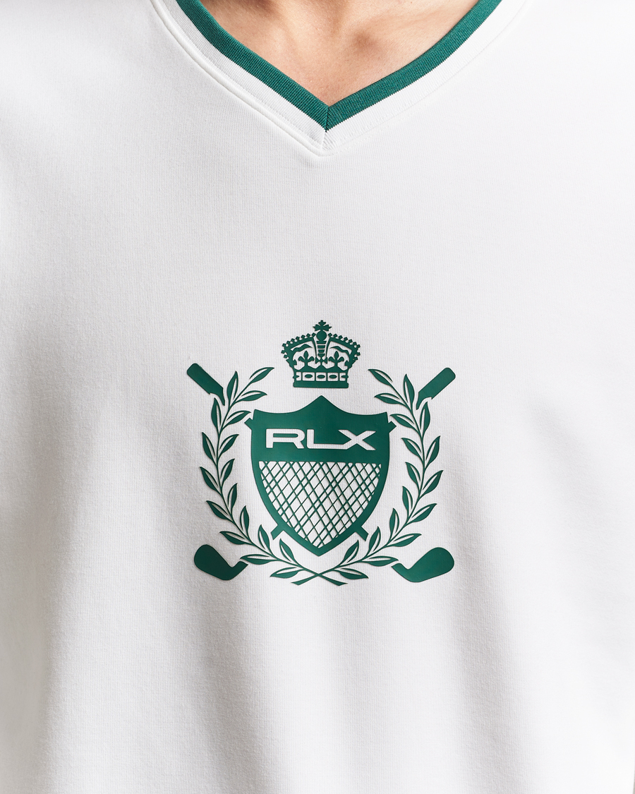 Mies | Puserot | RLX Ralph Lauren | Active Sweatshirt Ceramic White/Kelly Green