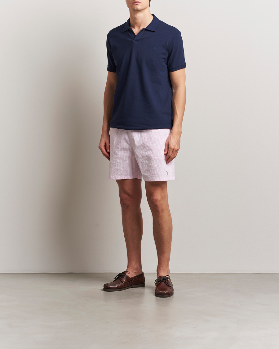 Mies | Uimahousut | Polo Ralph Lauren | Recycled Traveler Seersucker Swimshorts Carmel Pink