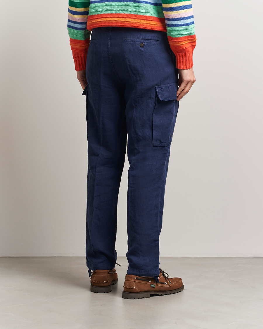 Mies | Housut | Polo Ralph Lauren | Linen Cargo Pants Newport Navy