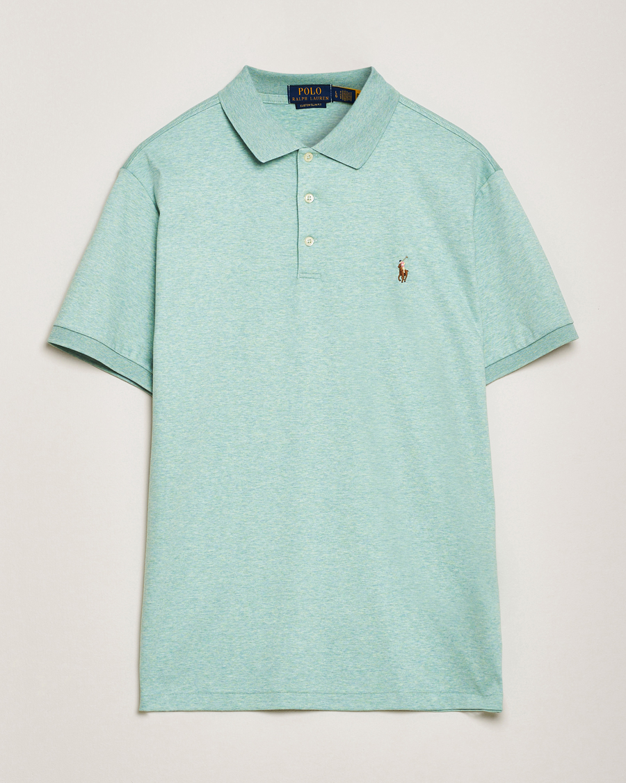 Mies | Pikeet | Polo Ralph Lauren | Luxury Pima Cotton Polo Celadon Heather