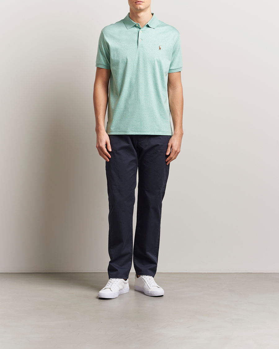 Mies | Pikeet | Polo Ralph Lauren | Luxury Pima Cotton Polo Celadon Heather