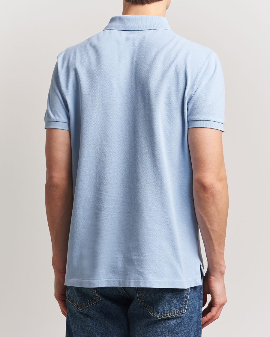 Mies | Pikeet | Polo Ralph Lauren | Custom Slim Fit Mesh Polo Chambray Blue