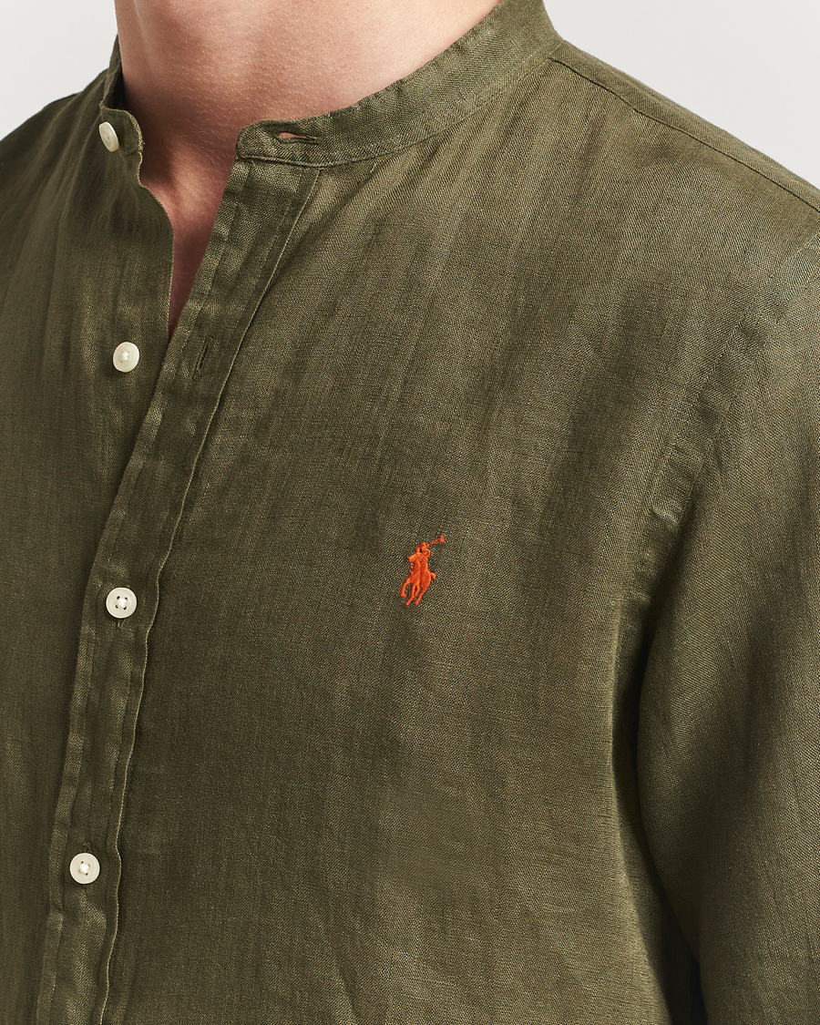 Mies | Kauluspaidat | Polo Ralph Lauren | Slim Fit Linen Shirt New Olive