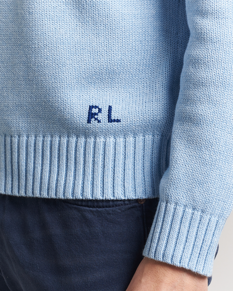 Mies | Puserot | Polo Ralph Lauren | Cotton Knitted Bear Sweatshirt Ocean Pearl Blue