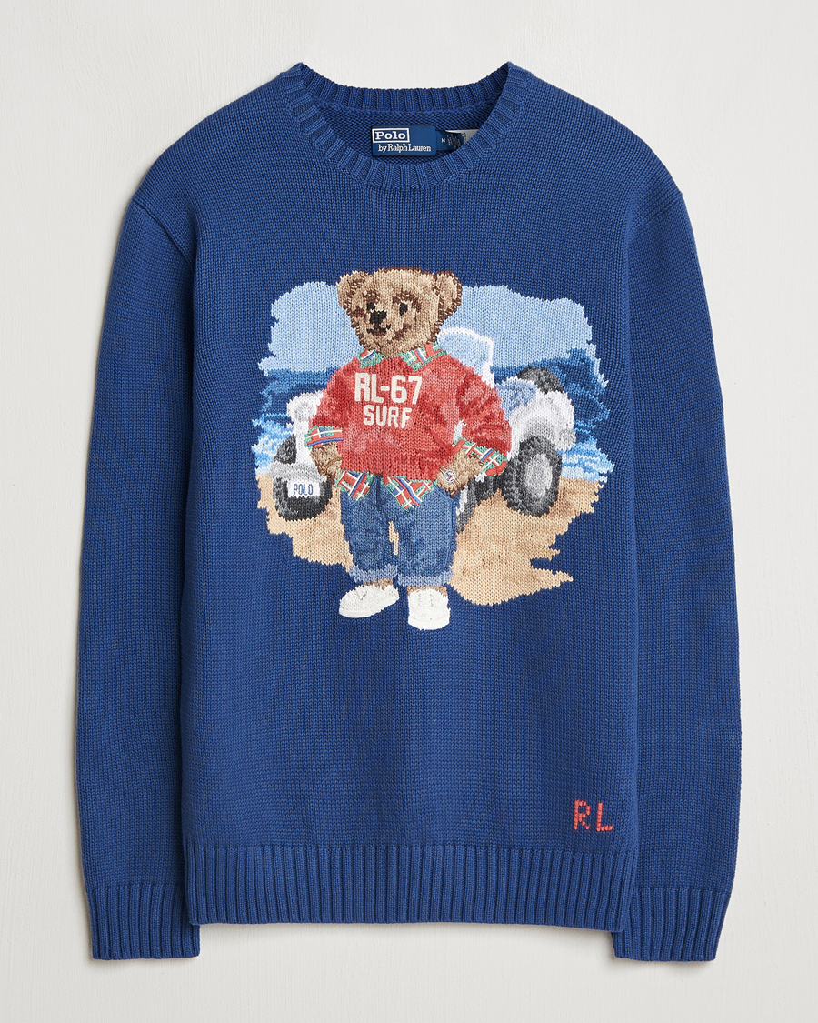 Mies | Puserot | Polo Ralph Lauren | Bear Knitted Sweater Light Navy