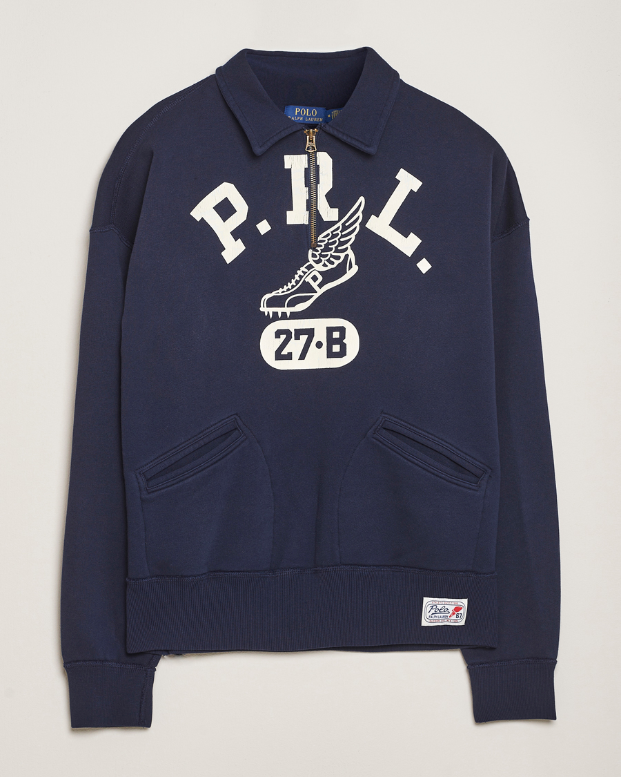 Mies | Puserot | Polo Ralph Lauren | Printed Fleece Half Zip Sweater Cruise Navy