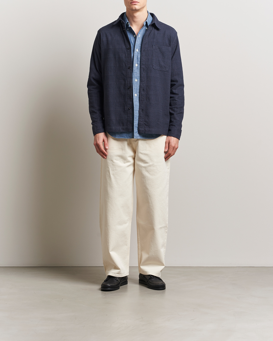 Mies | Kauluspaidat | LES DEUX | Charlie Long Sleeve Knitted Shirt Navy