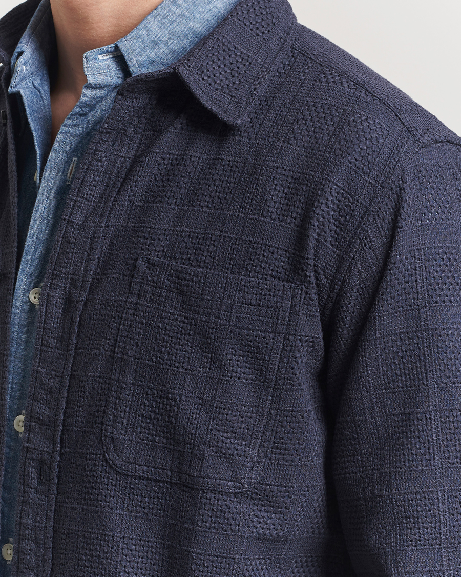 Mies | Kauluspaidat | LES DEUX | Charlie Long Sleeve Knitted Shirt Navy