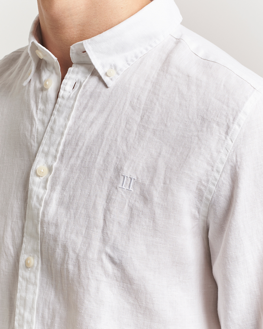 Mies | Kauluspaidat | LES DEUX | Kristian Linen Shirt White