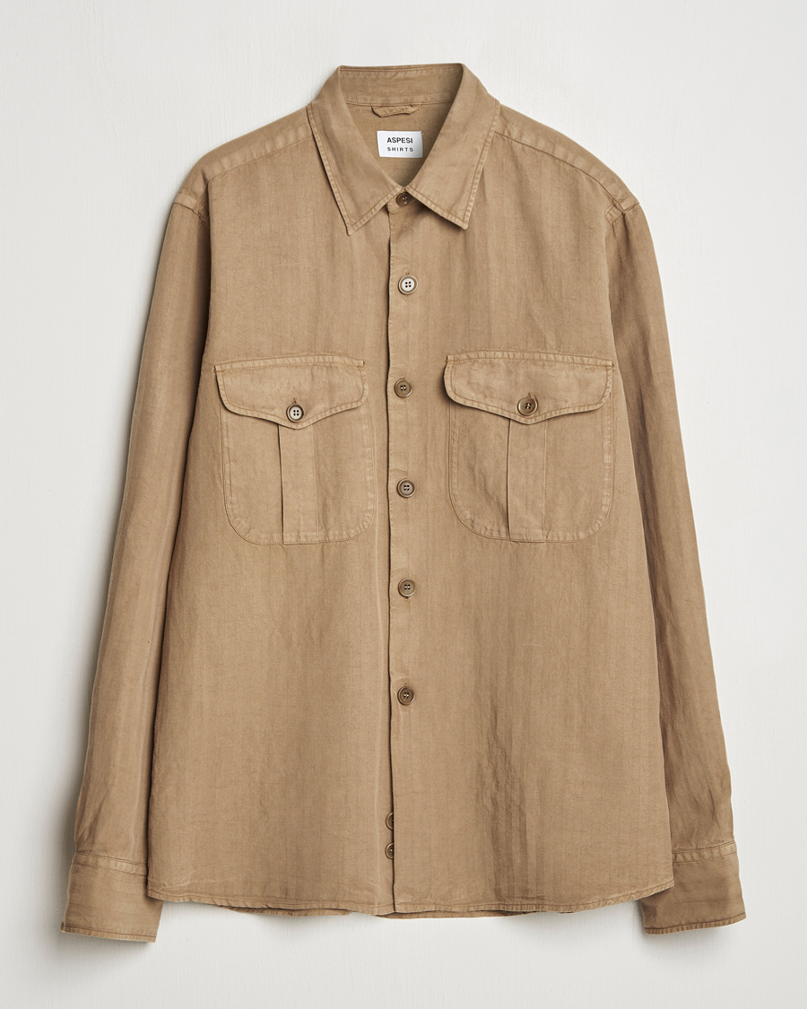 Mies | Kauluspaidat | Aspesi | Double Pocket Overshirt Terra