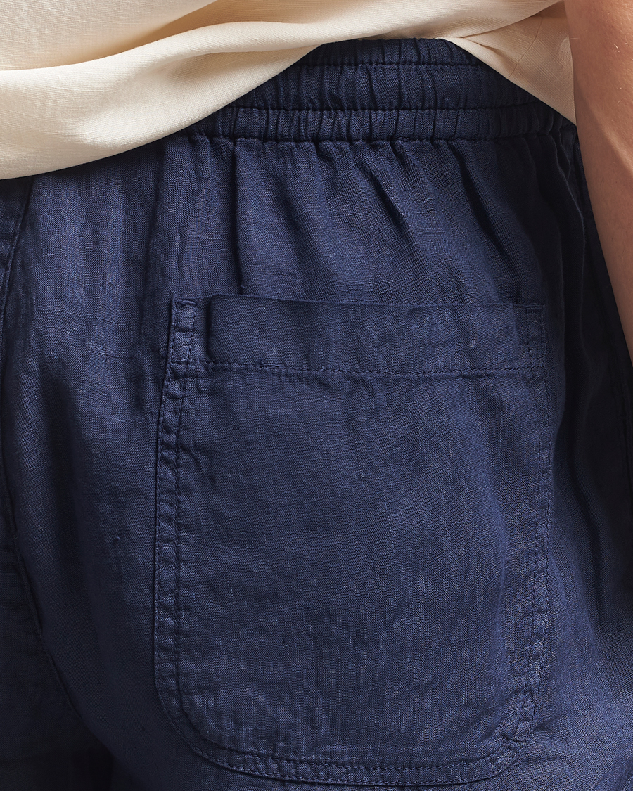 Mies | Housut | Aspesi | Ventura Drawstring Linen Pants Navy
