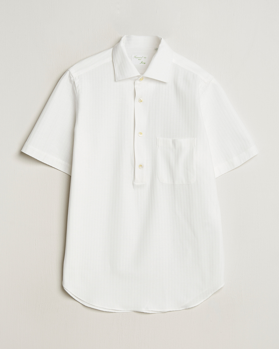 Mies | Kauluspaidat | Finamore Napoli | Vico Jersey Short Sleeve Polo White