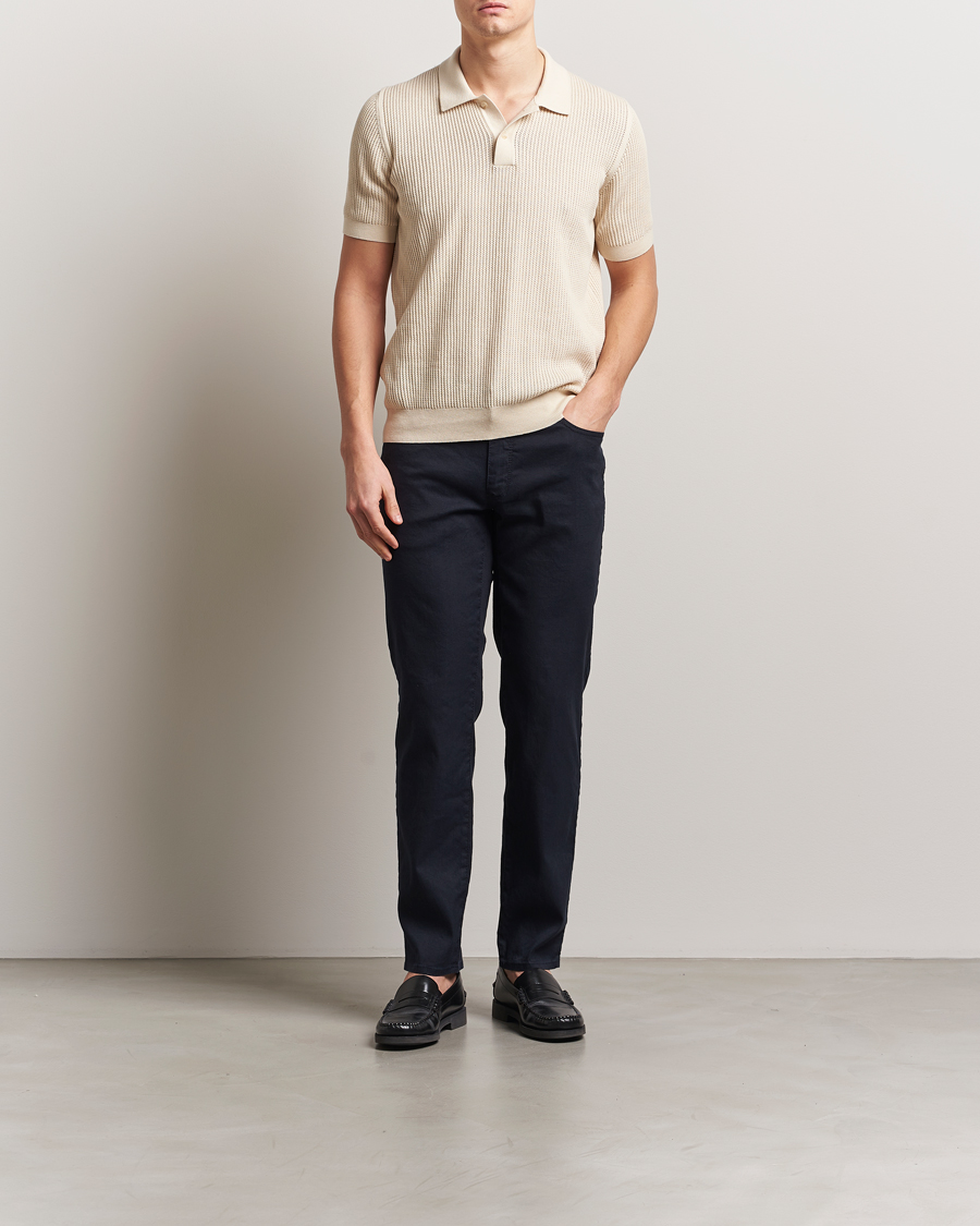 Mies | Housut | Brax | Cadiz Linen-Flex 5-Pocket Pants Navy