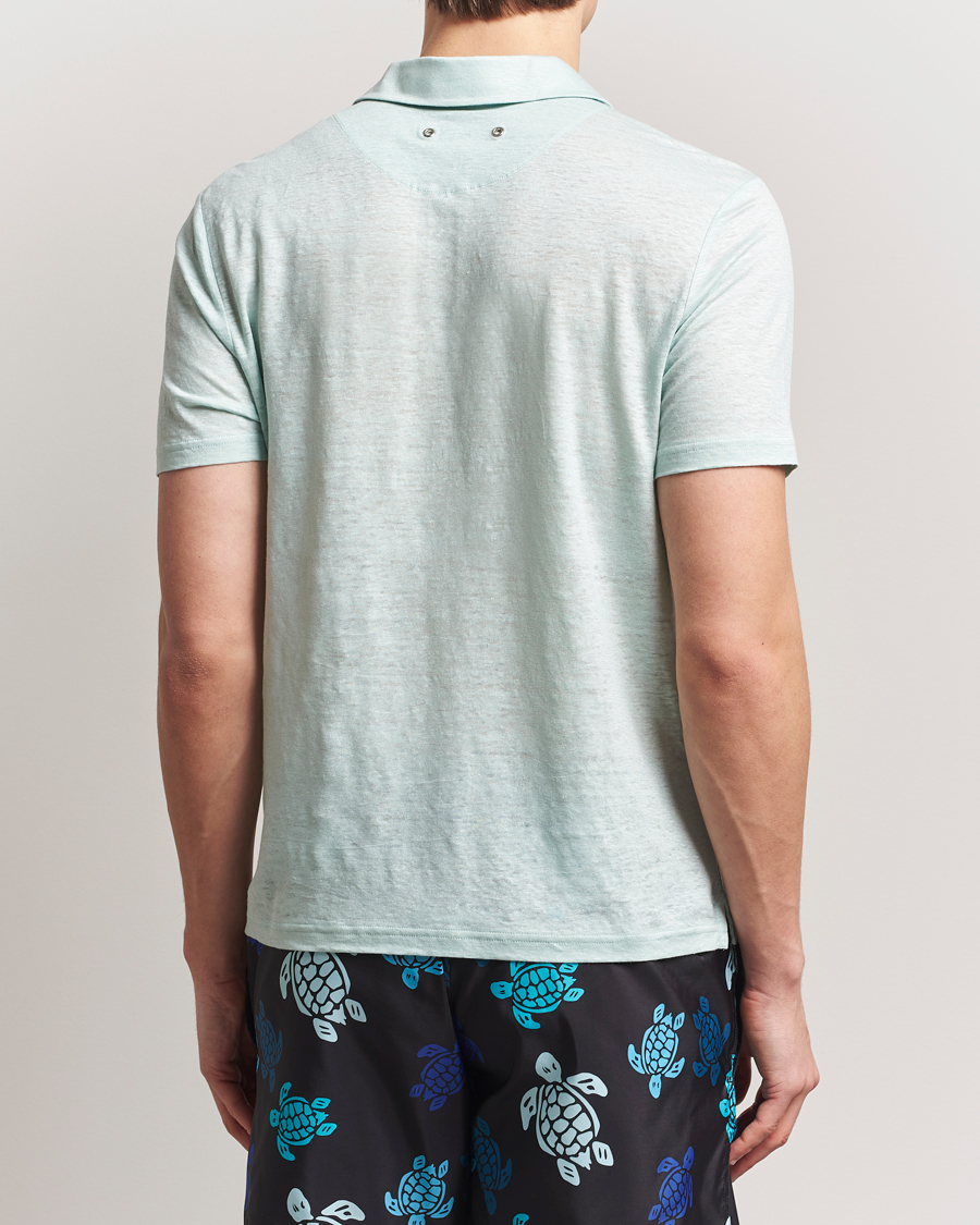 Mies | Pikeet | Vilebrequin | Pyramid Linen Jersey Polo Pacific