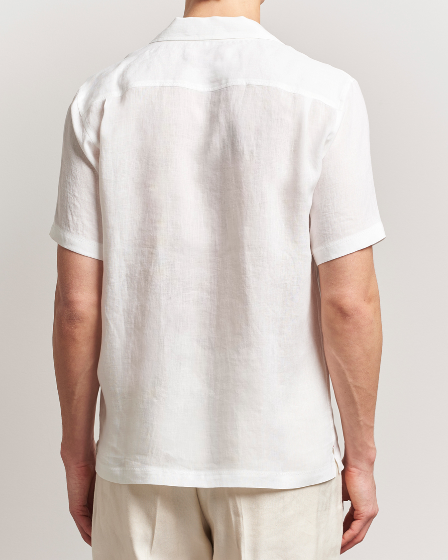 Mies | Kauluspaidat | Orlebar Brown | Maitan II Short Sleeve Linen Shirt White
