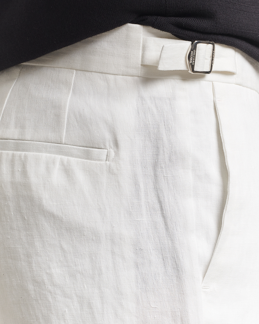 Mies | Housut | Orlebar Brown | Griffon Italian Linen Trousers White Sand