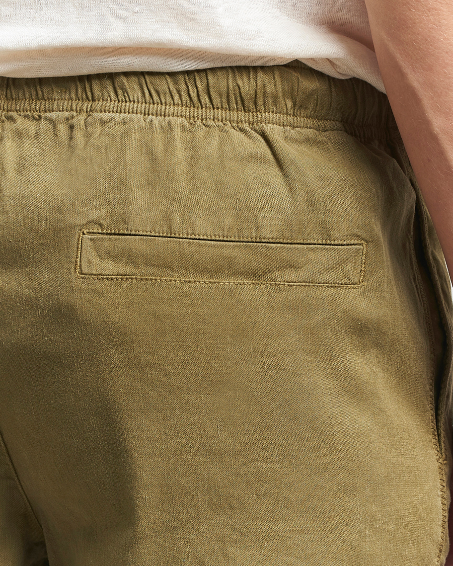 Mies | Housut | Orlebar Brown | Alex Garment Dyed Linen Pants Agave Green