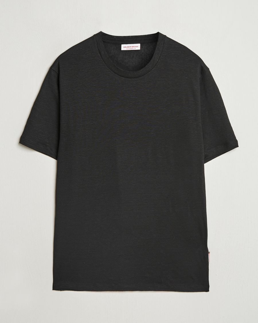 Mies | T-paidat | Orlebar Brown | Standard Linen T-Shirt Black