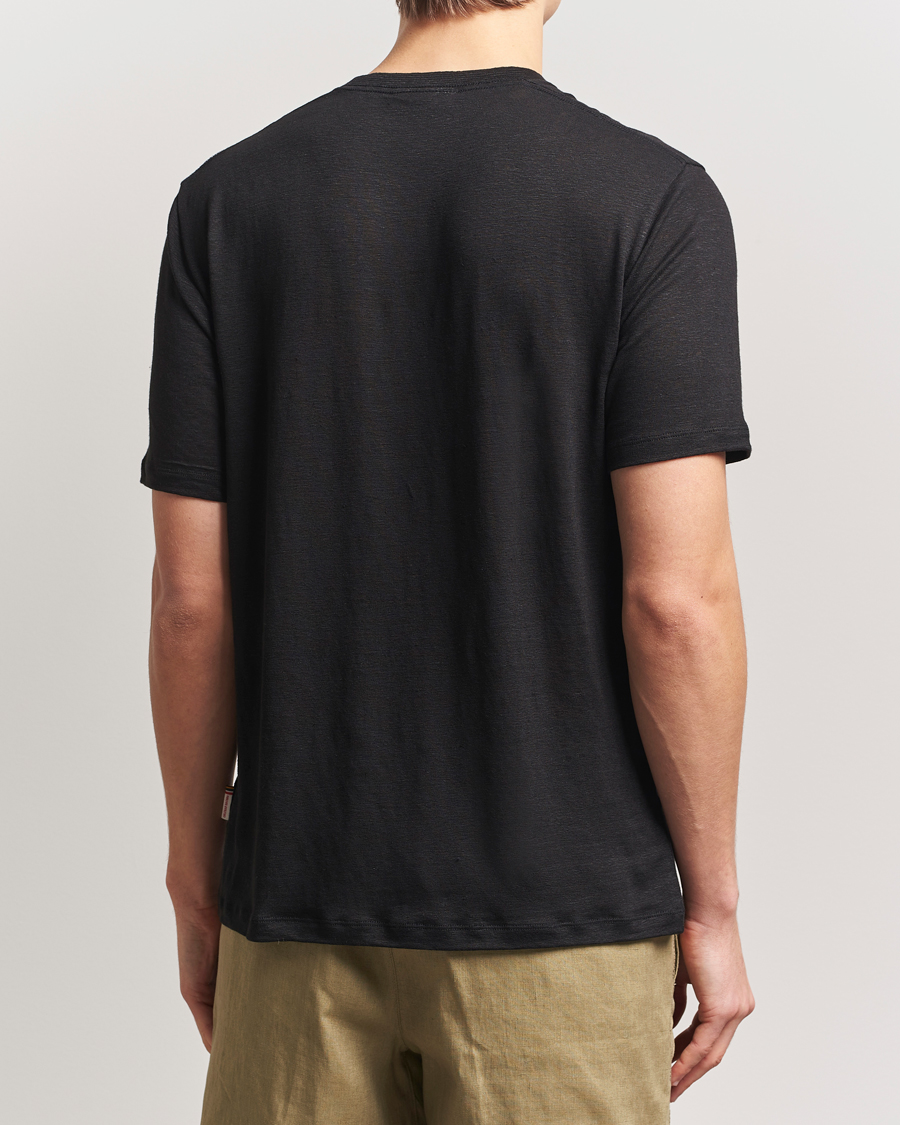 Mies | T-paidat | Orlebar Brown | Standard Linen T-Shirt Black