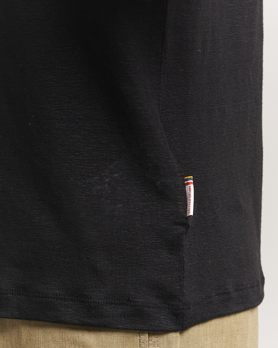 Mies | T-paidat | Orlebar Brown | Standard Linen T-Shirt Black