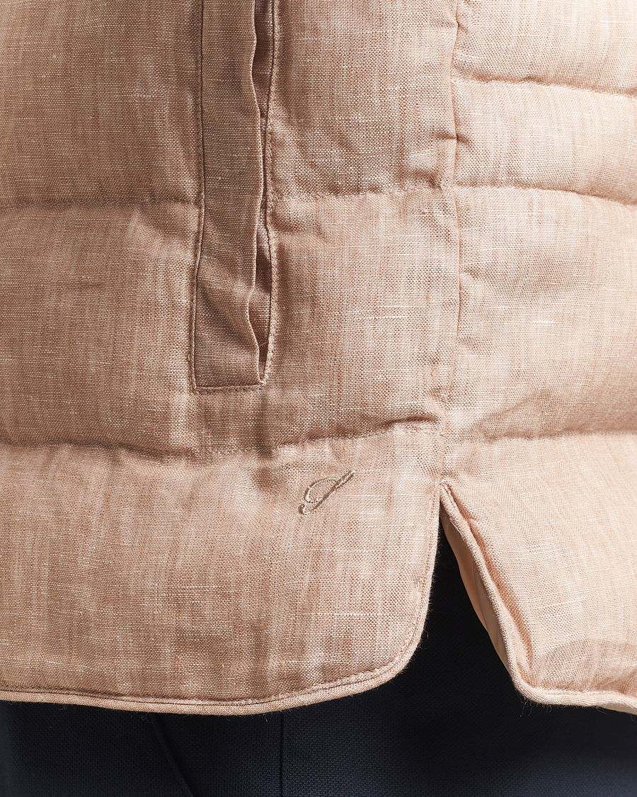 Mies | Takit | Stenströms | Linen Padded Button Vest Beige