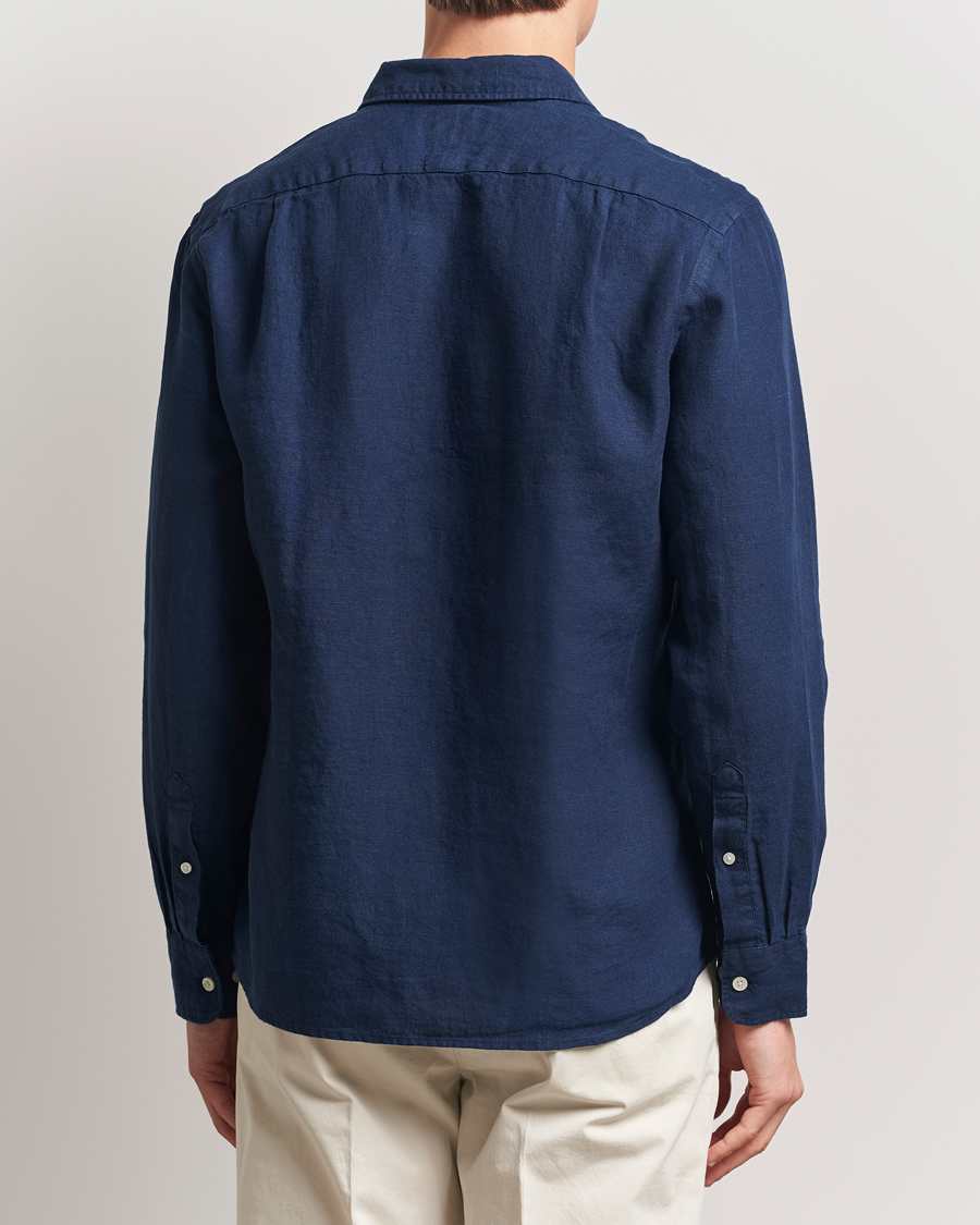 Mies | Kauluspaidat | Charles Tyrwhitt | Pure Linen Slim Fit Shirt Navy