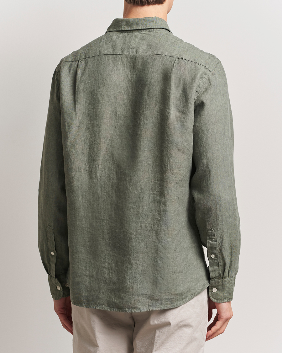 Mies | Kauluspaidat | Charles Tyrwhitt | Pure Linen Slim Fit Shirt Olive