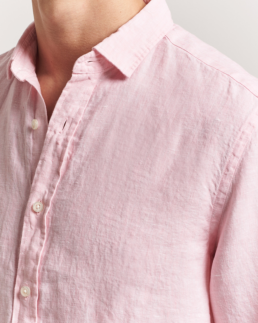 Mies | Kauluspaidat | Charles Tyrwhitt | Pure Linen Slim Fit Shirt Pink