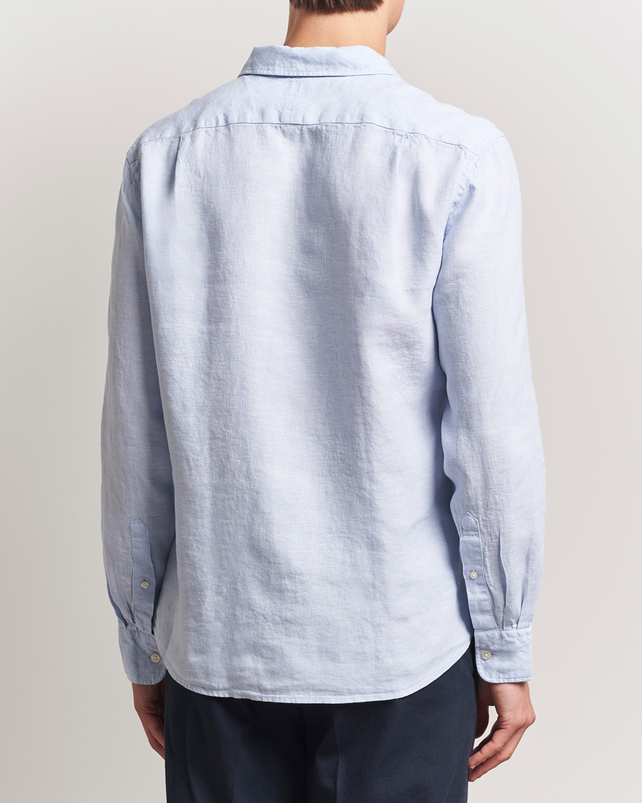 Mies | Kauluspaidat | Charles Tyrwhitt | Pure Linen Slim Fit Shirt Sky Blue