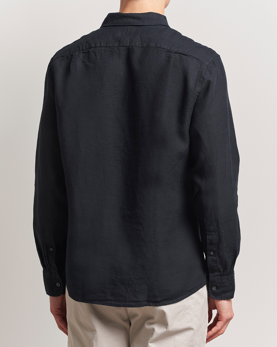 Mies | Kauluspaidat | Charles Tyrwhitt | Pure Linen Slim Fit Shirt Black