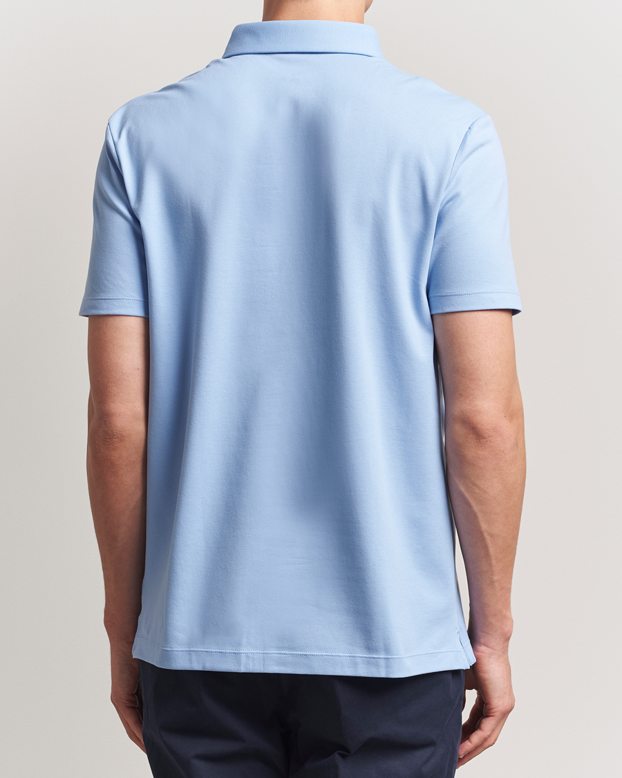 Mies | Pikeet | Charles Tyrwhitt | Short Sleeve Cotton Pique Polo Cornflower Blue