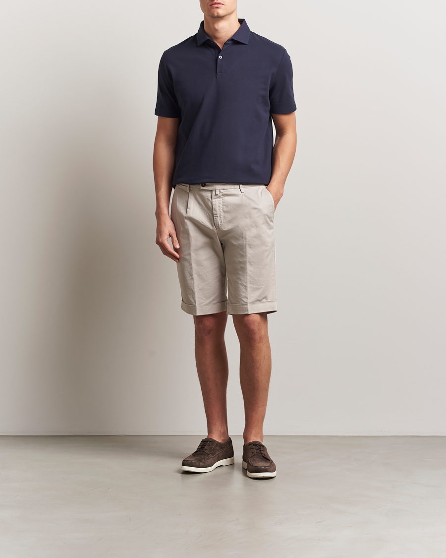 Mies | Pikeet | Charles Tyrwhitt | Short Sleeve Cotton Pique Polo Navy